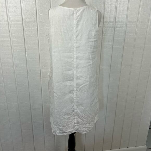 💗Sold💗not for sale💗J.Jill Women Linen Sleeveless Mini Dress Preppy Resort Minima - Picture 4 of 8